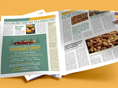 2018 Louisiana Farm Bureau Holiday Shop Newspaper Ad agriculture christmas design farm farm bureau holiday shop holidays illustration illustrator louisiana