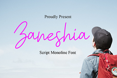 Zaneshia branding film font font script font wedding logo monoline