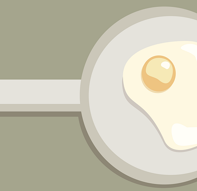 Fried egg breakfast flat illustration inkscape vector art