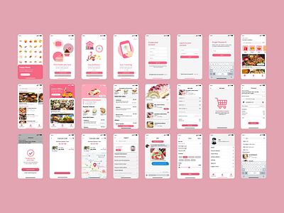 TASK II: Food App UI app design illustration ui ux