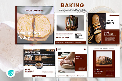 Instagram Feed - Lets Baking Today! bakery baking branding design graphicdesign instagram instagram post instagram template powerpoint powerpoint design presentation
