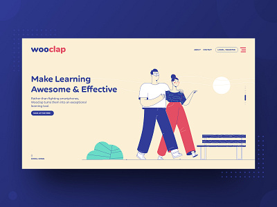 WooClap Website New Concept branding design illustration illustration art ui ui design ux website concept website design website template