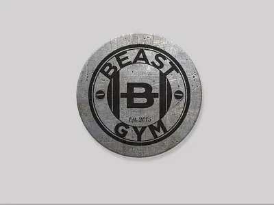 Beast Gym beast gym logo beast logo grunge gym gym logo logo metal traing training