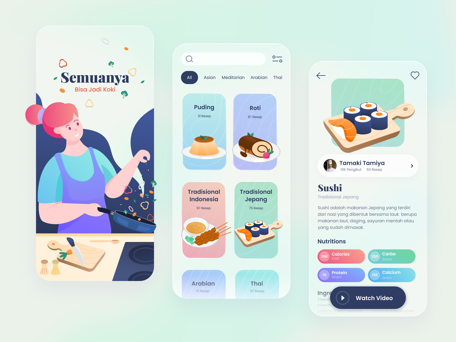 Recipes Apps and Illustration app apps chef cooking design food illustration mobile app recipe ui ux