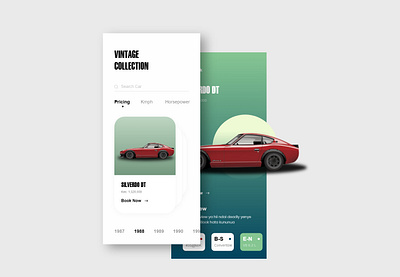 Car App UI app design flat minimal ui ux web