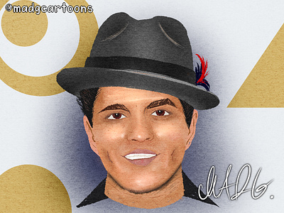 Caricatures - Commission 4 - Bruno Mars bruno mars cartoon celebrities character character design childrens book illustration childrens illustration concept fedoras hats mars music music art musicians walkway