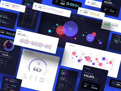 Design components for dashboards and presentations analytics bar chart bigdata chart chart library charts cloud components data visulization desktop founders infographic line chart product saas service statistic symbol template widgets