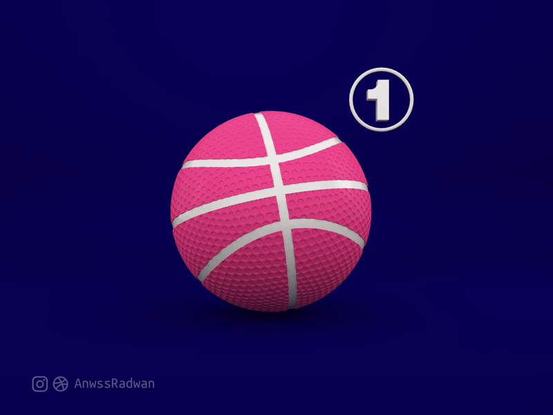 Dribbble invitation 3d design 3dmodel animation 3d ball cinema4d design dribbble dribbble invitation dribbble invite gif animated gif animation icon