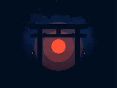 The Shrine of Amaterasu adobe illustrator concept creative design digital illustration digital painting digitalart illustration art illustration design vector vectorart