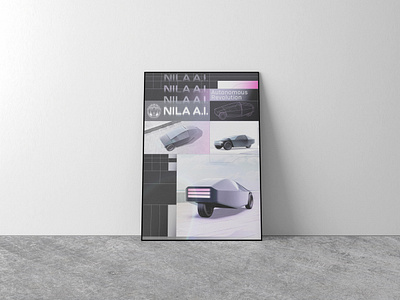 NILA A.I. Poster collage concept car concepts dynamic futuristic mockup mockup design poster art poster collection poster design render typography