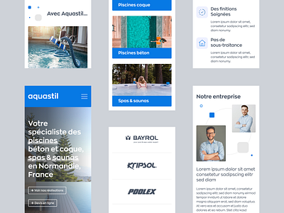 Aquastil Piscines & Spas adobexd outdoor sauna spa swimming pool uidesign water webdesign