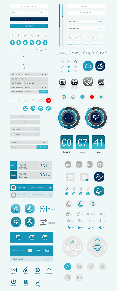 App Design - UI Elements app branding design graphic design illustration illustrator minimal ui ux vector