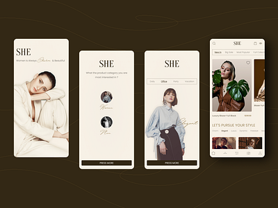 Fashion App app app design fashion fashion app fashion design greatdesign minimal mobile ui ui ux women