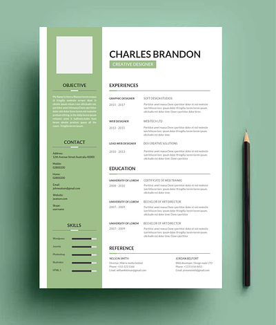 Professional Resume Design adobe illustrator adobe photoshop graphic design illustration resume design top rated