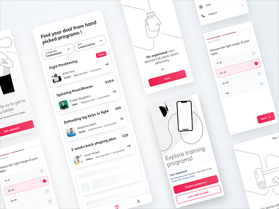 FItness application application coach design fitness online product smart sport training ui ux workout