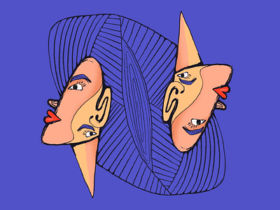 Surreal woman. characterdesign flatillustration procreate surreal woman