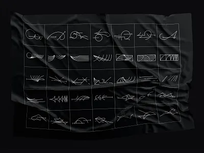 Custom letter shapes design digital illustration shapes typography vector