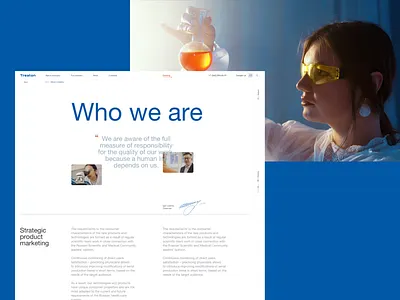 Treaton - about and product pages about clean clinic design medical medical equipment medicine product page site ui ux web