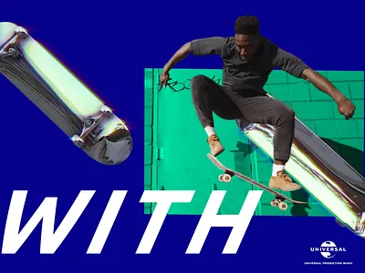 Universal Production Music skate scene 🌎🛹 2d 3d animation branding c4d design motion motion design type typography