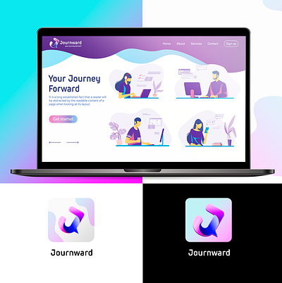 Journward Branding pt 2 branding design flat icon illustration minimal ui ux web webdesign website