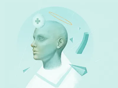 Online doctor illustration - concept design doctor app doctor illustration geometric art geometric illustration health care health care illustration healthcare illustration illustration design illustration ui medical illustration online doctor ui illustration