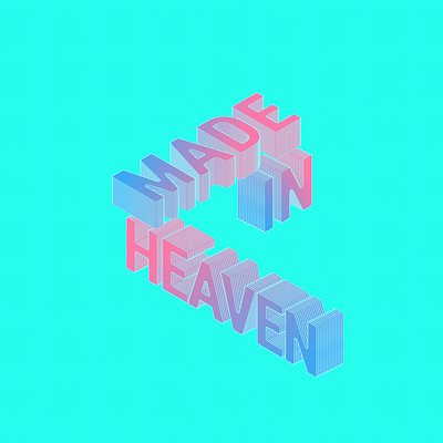 MADE IN HEAVEN Isometric Text 3d branding design graphic design illustrator isometric text typography vector