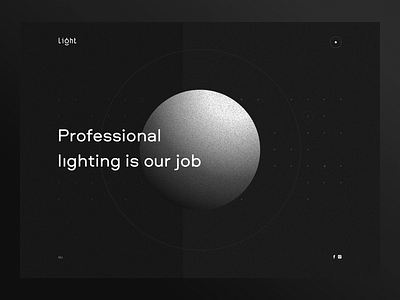 Light black circle deep light lighting logotype mark planet space ui web website