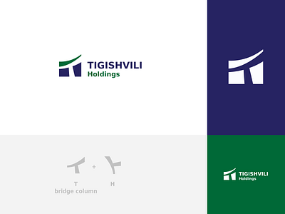 Tigishvili Holding branding creative holding logo logo design mark symbol