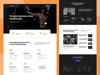 NgeGym - Website Design Exploration clean concept exploration gym gym website homepage landingpage ui design uidesign uiux visual exploration website website design