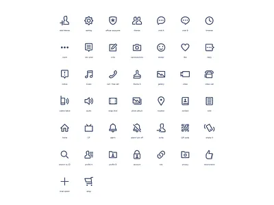 LINE menu icons icon line menu