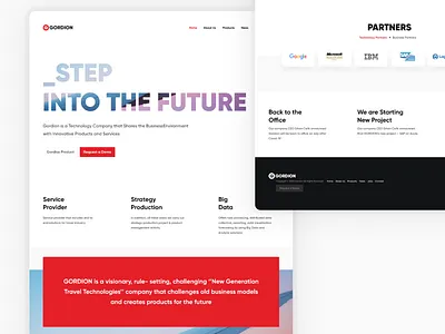 Gordion Technology design ui web design
