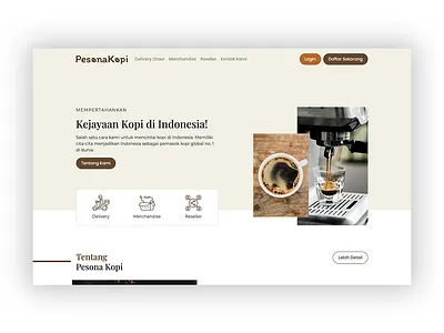 Pesona Kopi adobe adobe illustrator adobe xd branding illustration mobile app mobile app design mobile design mobile ui mobile uiux mockup