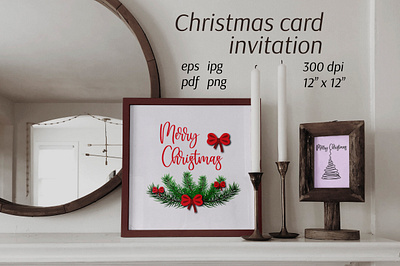 Christmas card. Merry Christmas. Invitation christmas christmas card арт вектор графика знак иллюстрация концепт модный рождественский принт рождественское приглашение символ сосновая ветвь