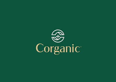 Corganic brand branding c core design food icon logo mark natural organic stationary