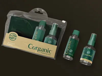 Corganic brand branding c core design icon logo mark natural organic organic food packaging stationary