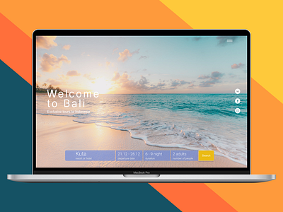 Welcome to Bali bali beach concept figma landing page ui ux web design web site