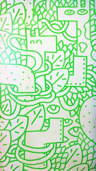 Marker Detail dog doodle doodleaday doodleart doodles doodling dribbble fashion girafe graffiti illustration illustrator leaves line lines nature onecolour pattern sdeviano street art