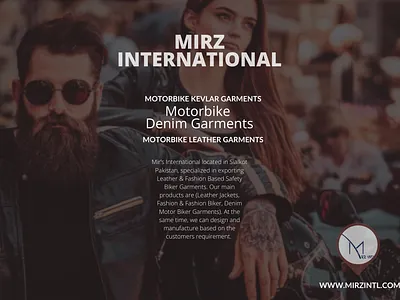 MIRZ INTL Leather and Kevlar Biker Safety Garments denim garments flannel shirts kevlar garments leather goods leather jacket