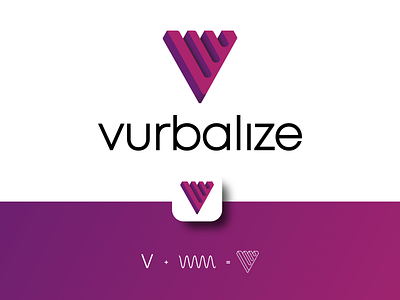 vurbalize app brand brand identity branding data idenity logo logo design mark minimal monogram sound soundwaves symbol tech ui