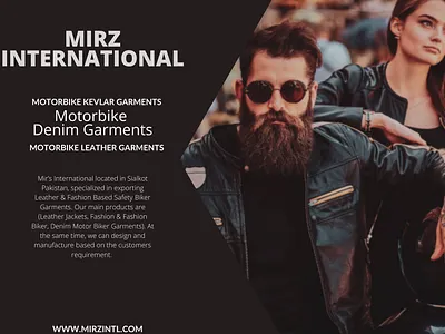 MIRZ INTL Leather and Kevlar Biker Safety Garments biker garments kevlar garments leather jacket