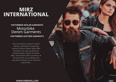 MIRZ INTL Leather and Kevlar Biker Safety Garments biker garments kevlar garments leather jacket