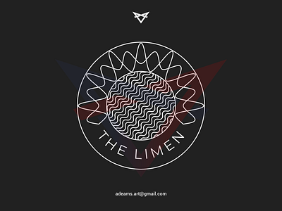 The Limen ambiguous badge design blackandwhite branding illustration line art lineart logo minimalist monoline retrowave symbol vector