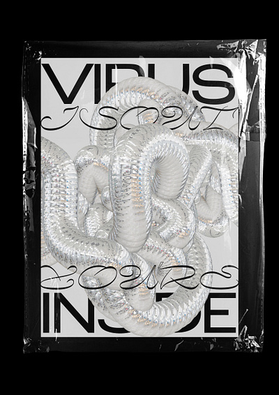 Virus Inside. Keep it close 3d 3d art acid acid graphics book cover design editorial editorial art editorial design graphicdesign typography