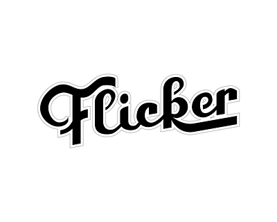 Daily Logo Challenge: Day 15 - Flicker, hand lettering