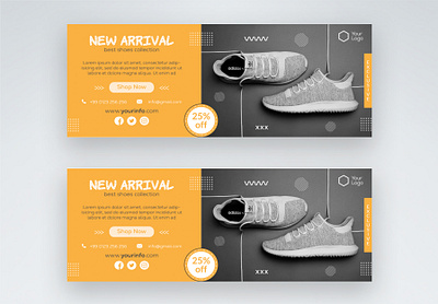 New arrival shoes collection banner ads color creative design facebook cover graphic design shoes social media winter