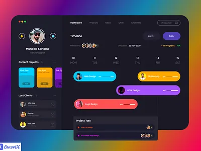Project Management Dark Dashboard branding concept dark ui darkdashboard dashboard dashboard design dashboard template dashboard ui design digital dubaidesigner illustration product design project management projects typography ui uiux uiuxdesign website