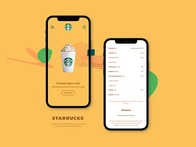 Starbucks Mobile App - Autumn Concept #3 application autumn coffee concept fall latte mobile app mobile ui starbucks