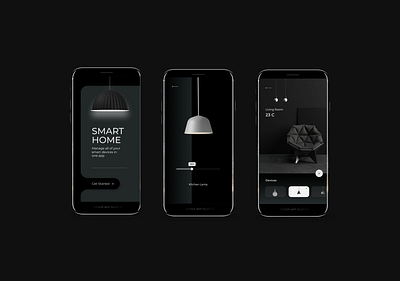 Smart Home app app design dailyui dark dark app dark mode dark theme dark ui design smart home smarthome ui ui design uidesign ux