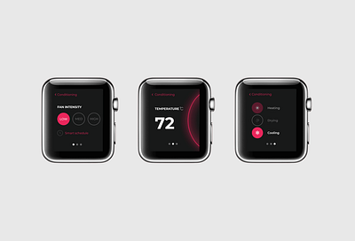 Smart Home • Smart Watch apple apple design apple watch applewatch dailyui dark mode design smart home smart home app ui ui design uidesign ux ux design