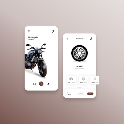 Motocycle branding concept dailyui design inspiration moto ui ux webdesign wheel